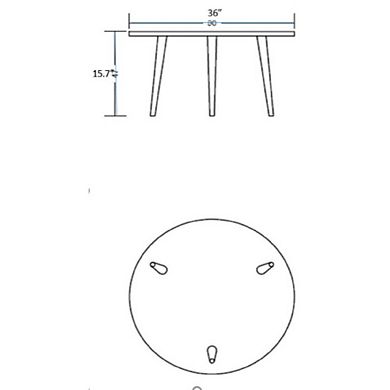 Dolsach Modern Natural Coffee Table