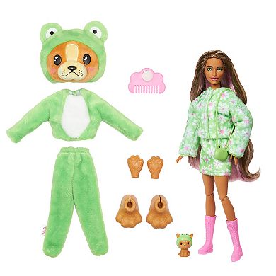 Barbie® Cutie Reveal Costume Puppy as Frog Doll & Accessories with 10 Surprises