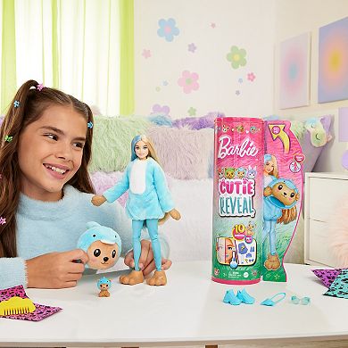 Barbie® Cutie Reveal Costume Teddy Bear as Dolphin Doll & Accessories with 10 Surprises