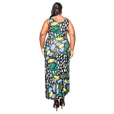 Plus Size Misty Sleeveless Maxi Dress