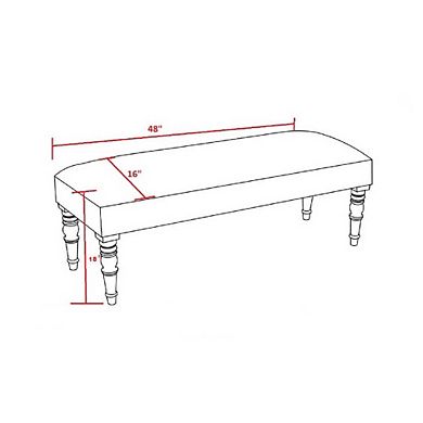 Helfenberg Dark Red Bench Furniture Piece