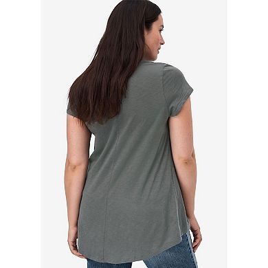 Ellos Women's Plus Size Rock & Roll Graphic Tee