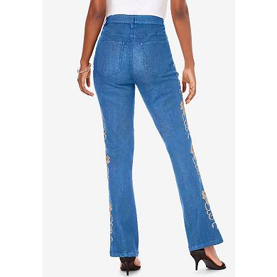 Roaman's Women's Plus Size Whitney Jean With Invisible Stretch