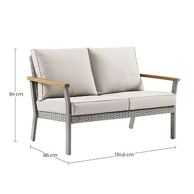 Modern Loveseat 2-Seat Sofa - Compact Couch for Small Spaces