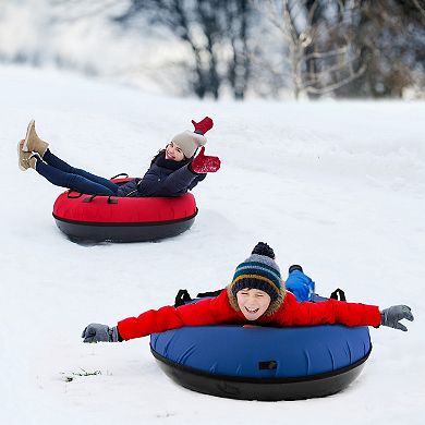 40" Inflatable Snow Sled For Kids And Adults