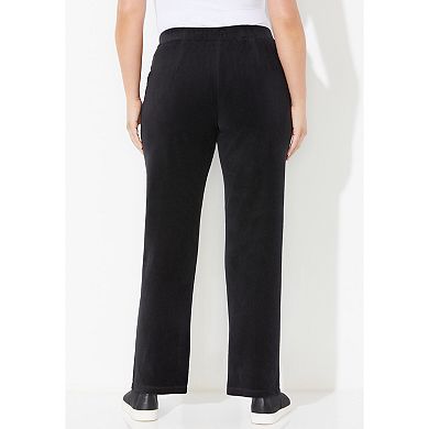 Catherines Women's Plus Size Cozy Velour Pant