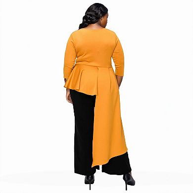 Plus Size Sanctuary Asymmetrical Peplum Top