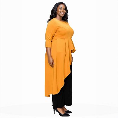 Plus Size Sanctuary Asymmetrical Peplum Top