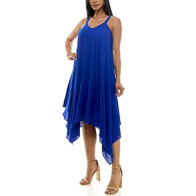 Women's Nina Leonard Uneven Hem Dress