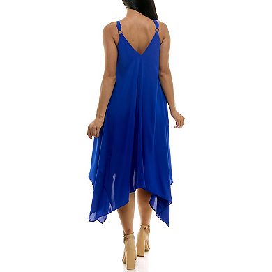 Women's Nina Leonard Uneven Hem Dress