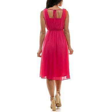 Women's Nina Leonard Chiffon Dress