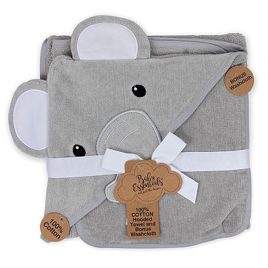 Baby Essentials Hooded Towel & Washcloth Set