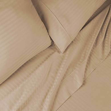 SUPERIOR Egyptian Cotton 600 Thread Count Stripe Deep Pocket Sheet Set