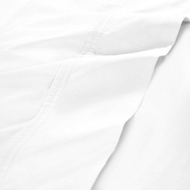 SUPERIOR Gina Organic Cotton 300 Thread Count Percale Deep Pocket Sheet Set