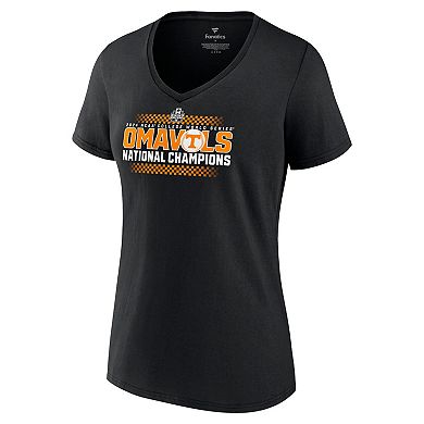 Women's Fanatics Black Tennessee Volunteers 2024 NCAA Men's Baseball College World Series Champions Hometown V-Neck T-Shirt