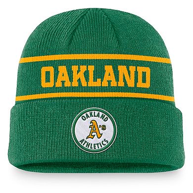 Men's Nike Green Oakland Athletics Cooperstown Collection Rewind Terra Cuffed Knit Hat