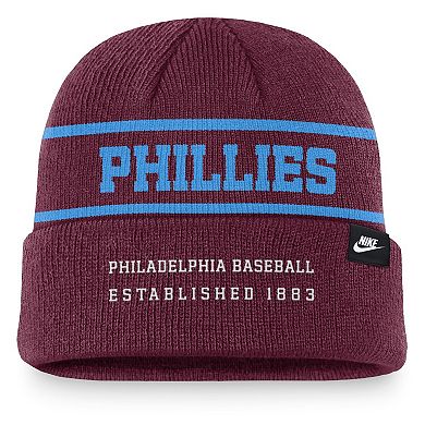 Men's Nike Maroon Philadelphia Phillies Cooperstown Collection Rewind Terra Cuffed Knit Hat