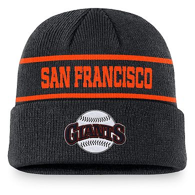 Men's Nike Black San Francisco Giants Cooperstown Collection Rewind Terra Cuffed Knit Hat