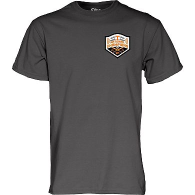 Men's Blue 84  Charcoal Tennessee Volunteers 2024 NCAA Men's Baseball College World Series Champions State Champs T-Shirt