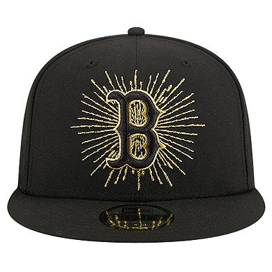 Men's New Era Black Boston Red Sox Metallic Logo 9FIFTY Snapback Hat