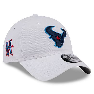 Men's New Era White Houston Texans Standard 9TWENTY Adjustable Hat