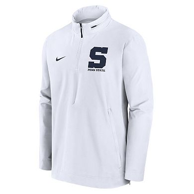 Men's Nike White Penn State Nittany Lions Sideline Coaches Quarter-Zip Jacket