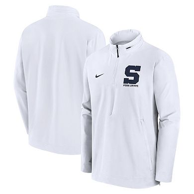 Men's Nike White Penn State Nittany Lions Sideline Coaches Quarter-Zip Jacket