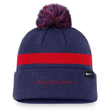 Men's Nike Red Philadelphia Phillies Hometown Peak Cuffed Knit Hat with Pom