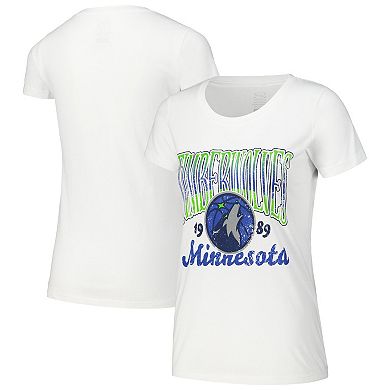 Women's Stadium Essentials White Minnesota Timberwolves Sky High T-Shirt