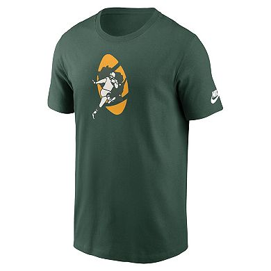 Men's Nike Green Green Bay Packers Rewind Logo Essential T-Shirt