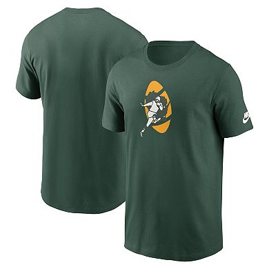 Men's Nike Green Green Bay Packers Rewind Logo Essential T-Shirt