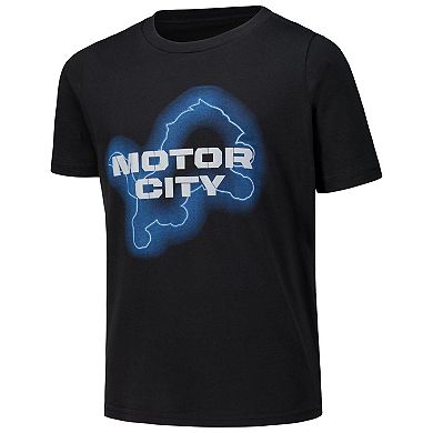 Youth Black Detroit Lions Motor City T-Shirt