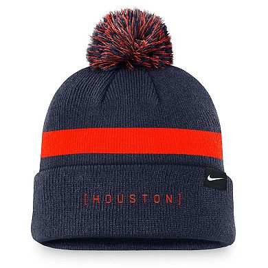 Men's Nike Navy Houston Astros Hometown Peak Cuffed Knit Hat with Pom