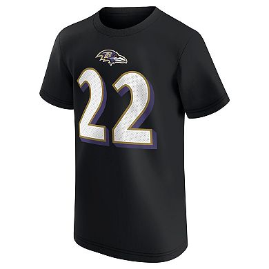 Youth Nike Derrick Henry Black Baltimore Ravens Player Name & Number T-Shirt