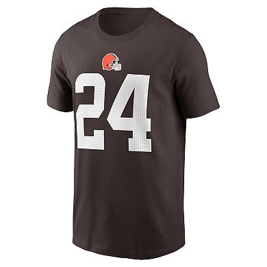 Men's Nike Nick Chubb  Brown Cleveland Browns  Player Name & Number T-Shirt