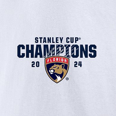 Men's Fanatics  White Florida Panthers 2024 Stanley Cup Champions Jersey Roster T-Shirt