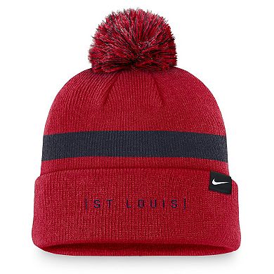 Men's Nike Red St. Louis Cardinals Hometown Peak Cuffed Knit Hat with Pom