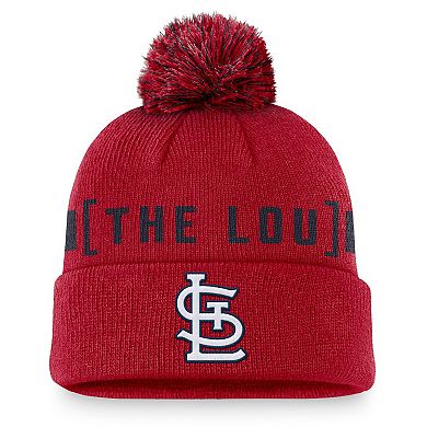 Men's Nike Red St. Louis Cardinals Hometown Peak Cuffed Knit Hat with Pom