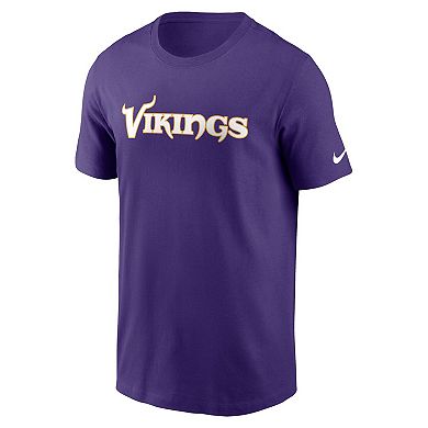 Men's Nike Purple Minnesota Vikings Primetime Wordmark Essential T-Shirt