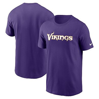 Men's Nike Purple Minnesota Vikings Primetime Wordmark Essential T-Shirt