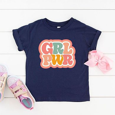 Girl Power Retro Toddler Short Sleeve Graphic Tee