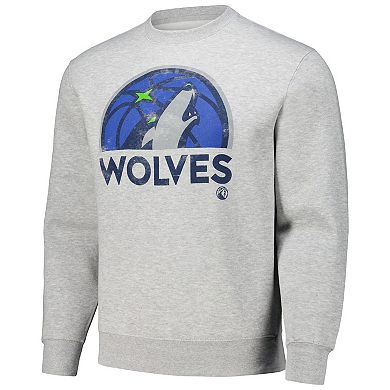 Unisex Stadium Essentials Heather Gray Minnesota Timberwolves Hometown Pullover Sweatshirt