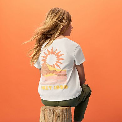 Girls 7-16 Roxy Sun Summer Themed Boyfriend Graphic Tee