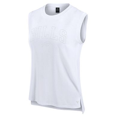 Women's Fanatics White Buffalo Bills Studio Gym Tank Top