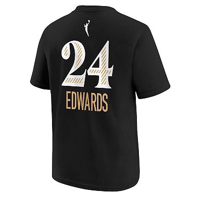 Youth Nike Aaliyah Edwards Black Washington Mystics Draft Rebel Edition Name & Number T-Shirt