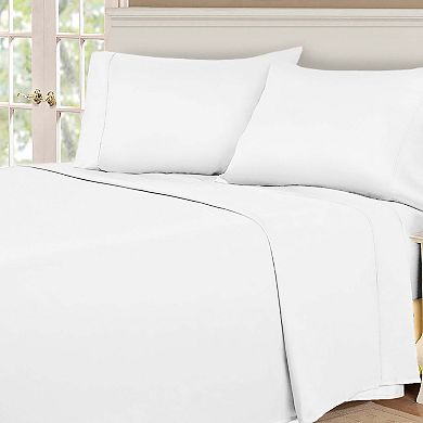 SUPERIOR Egyptian Cotton 530 Thread Count Solid Deep Pocket Sheet Set with Pillowcases