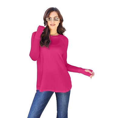 Fashnzfab Full Size Round Neck Long Sleeve T-shirt