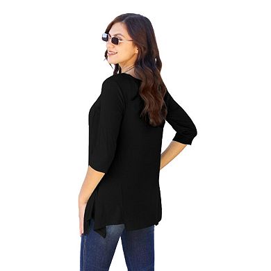 Fashnzfab Full Size Round Neck Pocketed T-shirt