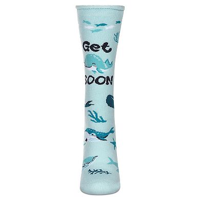 Get Whale Soon Greeting Card Crew Socks