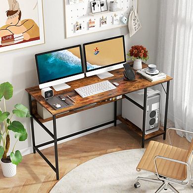 55 Inches Computer Desk With Charging Station